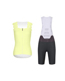 RIVANELLE maillot sin mangas y pantalón corto - SCALLESSA - antracita/amarillo